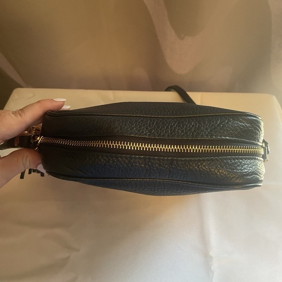 GiGi New York Leather Navy Blue Small Crossbody Bag Purse Handbag With Tassel - Picture 2 of 15